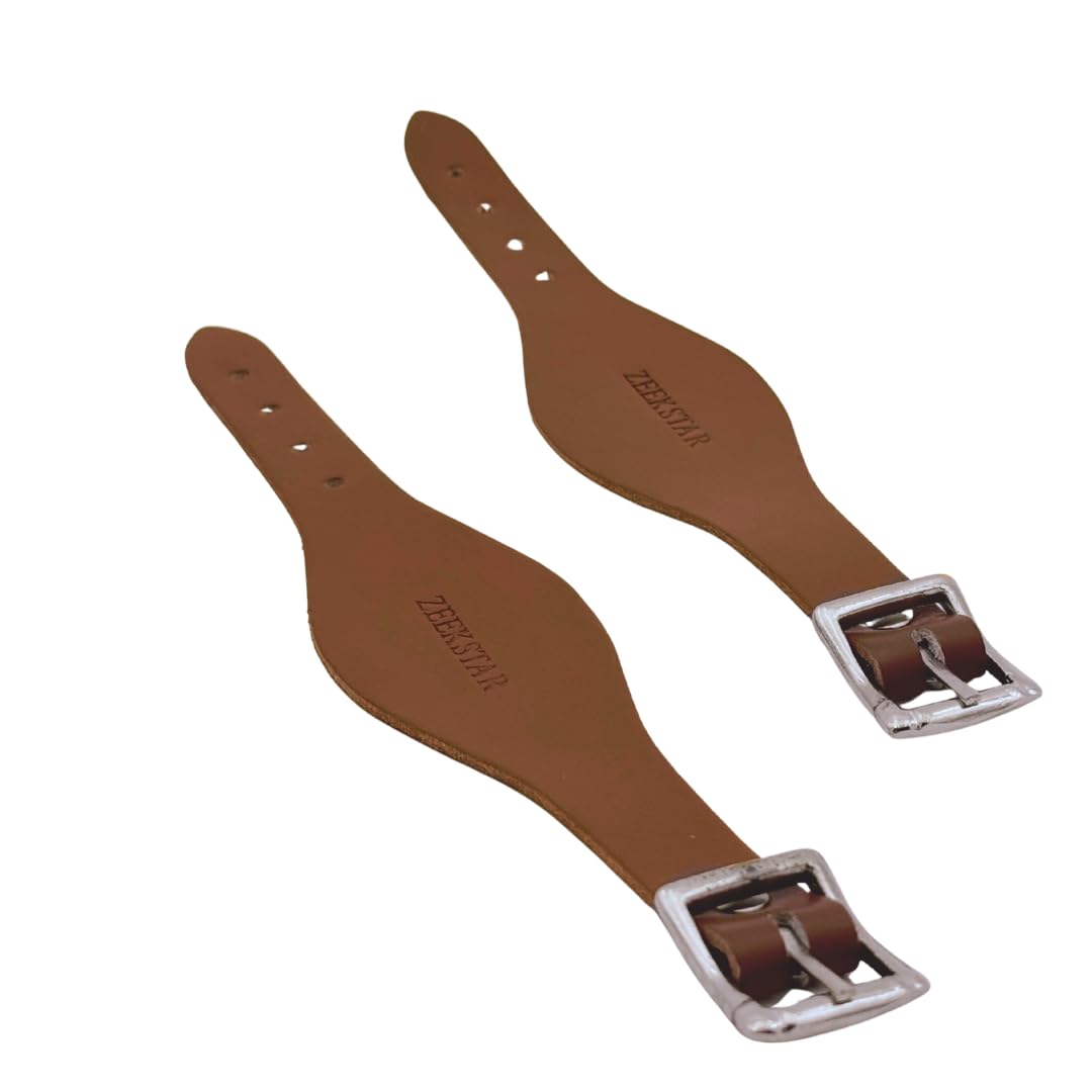 Leather Stirrup Hobble Straps with Stainless Steel Buckle L917