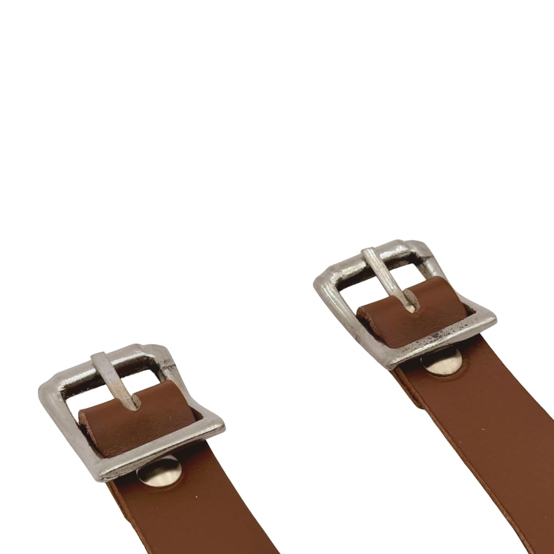 Leather Stirrup Hobble Straps with Stainless Steel Buckle L917