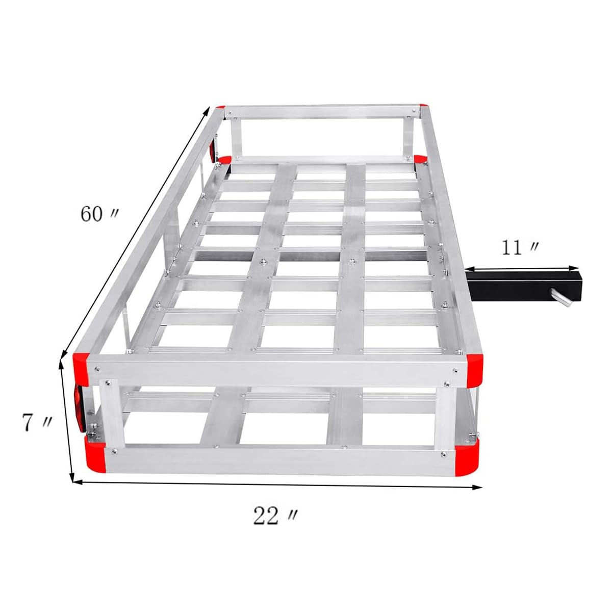 500lb Capacity Aluminum Hitch Cargo Carrier with Ramp Q33927