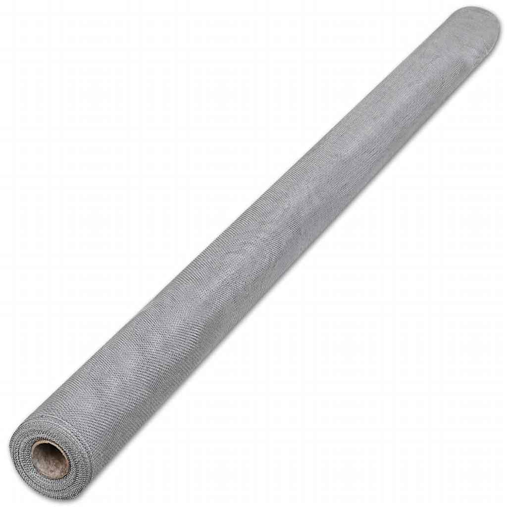 Aluminum Mesh Screen 39.4x196.9 Inch Silver S3138