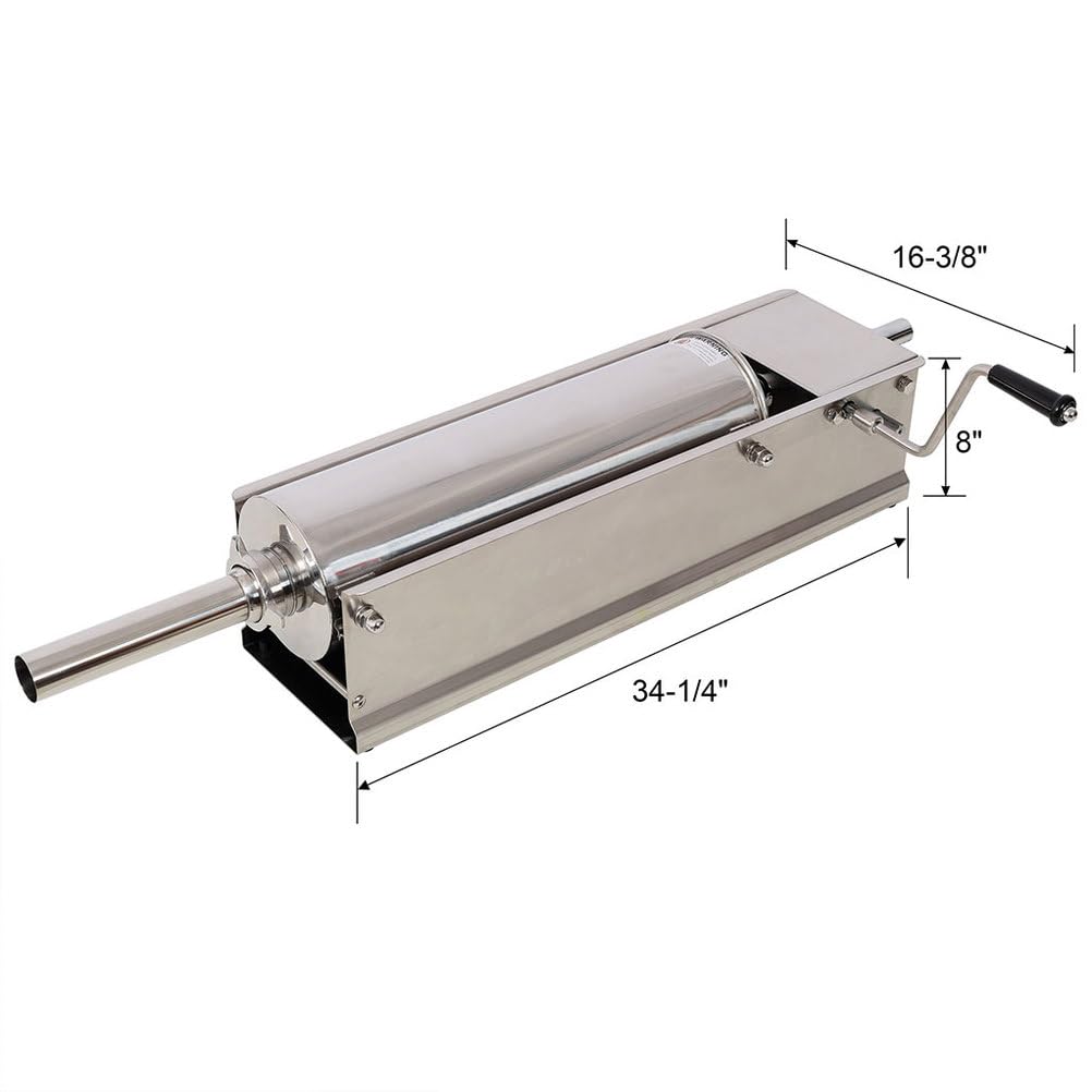 7L Stainless Steel Vertical Manual Sausage Stuffer with 4 Filling Nozzles Z935928