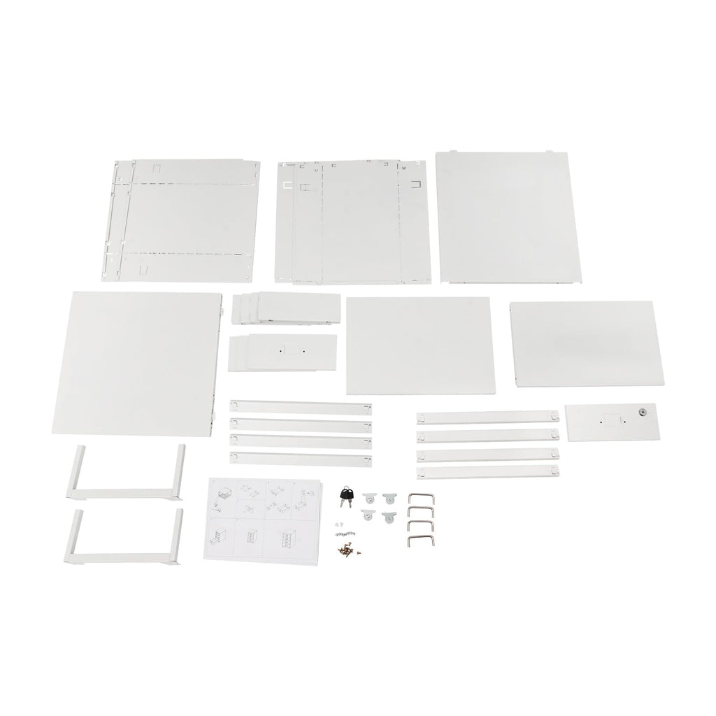 White 4-Drawer Mobile File Cabinet with Lock N6870
