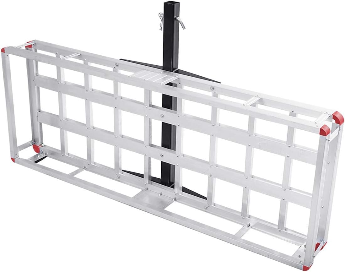500lb Capacity Aluminum Hitch Cargo Carrier with Ramp Q33927