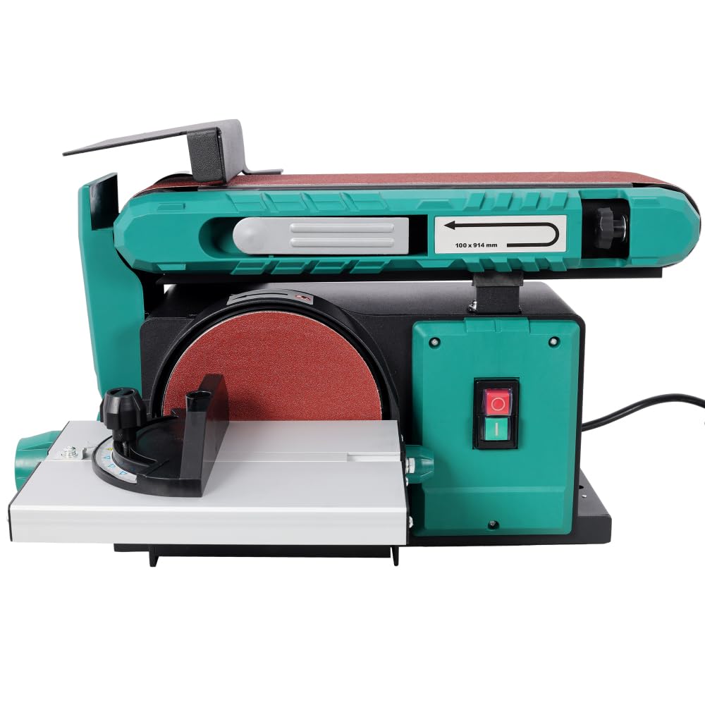 Benchtop Belt and Disc Sander, 120V/60Hz, 4x36 in. Belt & 6 in. Disc, Green G593279