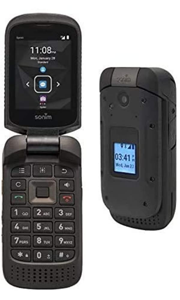 4G LTE Ultra Rugged Flip Phone Black O4629