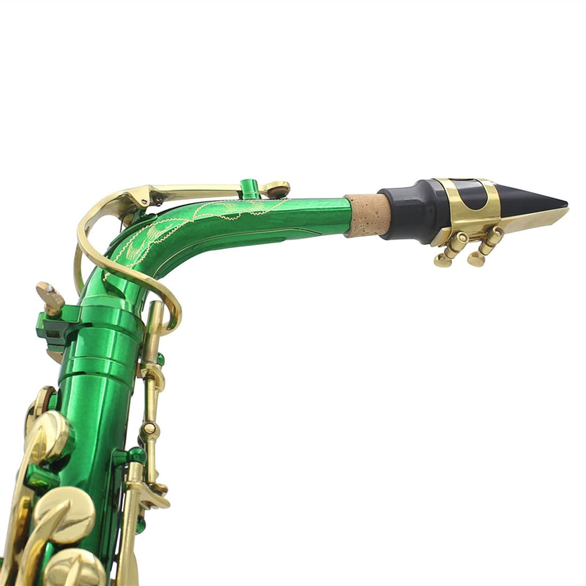 Green Brass Alto Saxophone Q30628