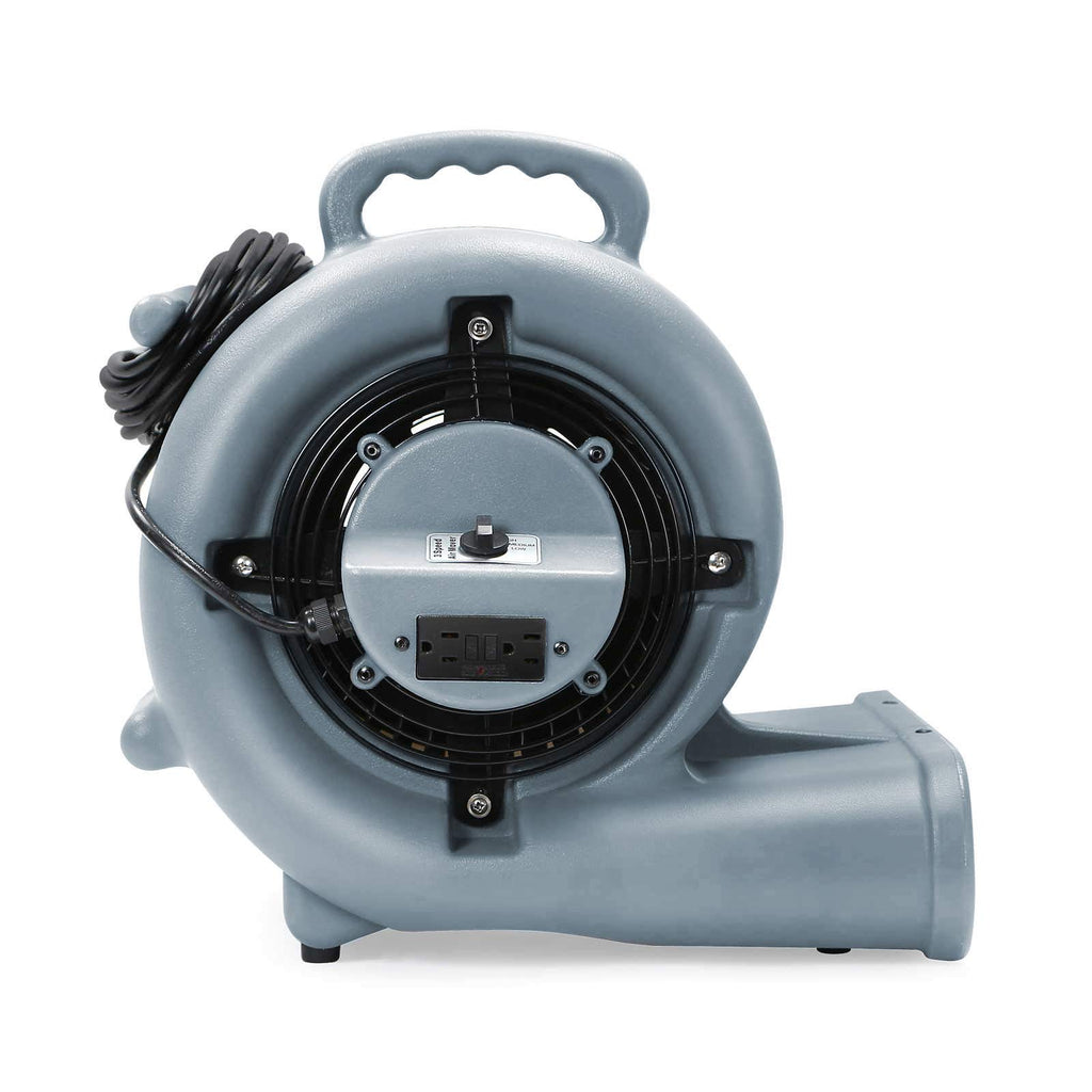 3 Speed 1/3 HP Industrial Floor Fan with 2 GFCI Outlets Q1628