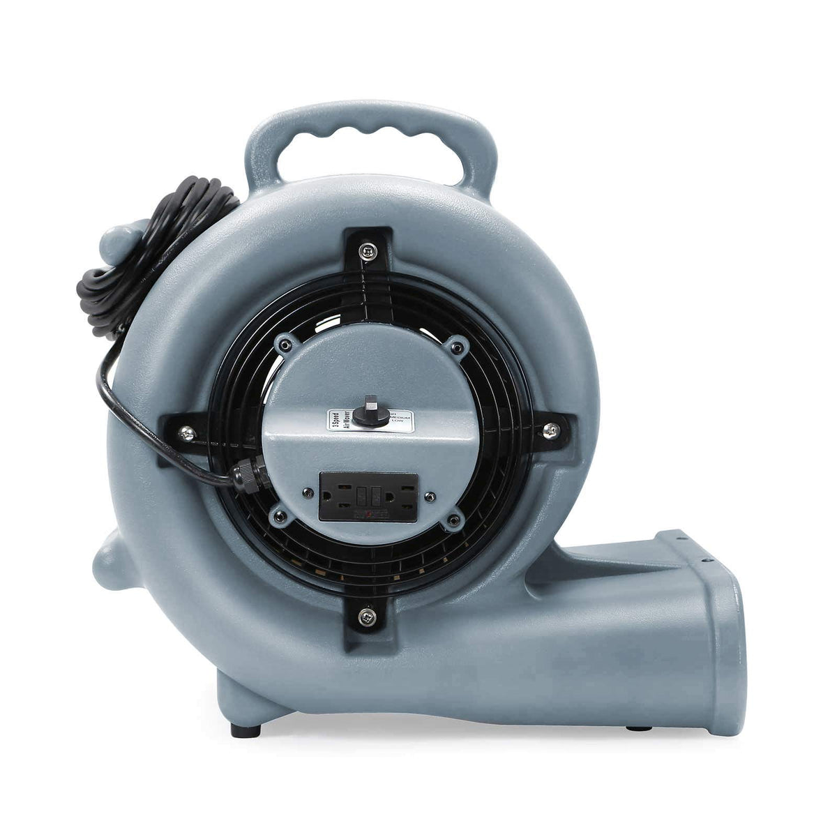 3 Speed 1/3 HP Industrial Floor Fan with 2 GFCI Outlets Q1628