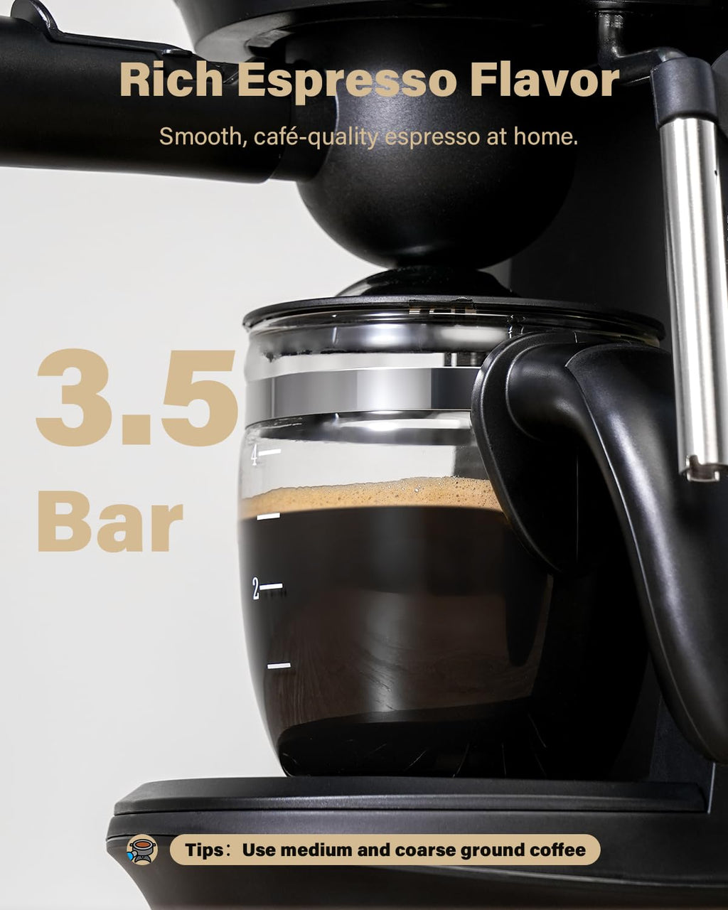 3.5 Bar Espresso Machine with Milk Frother N99530