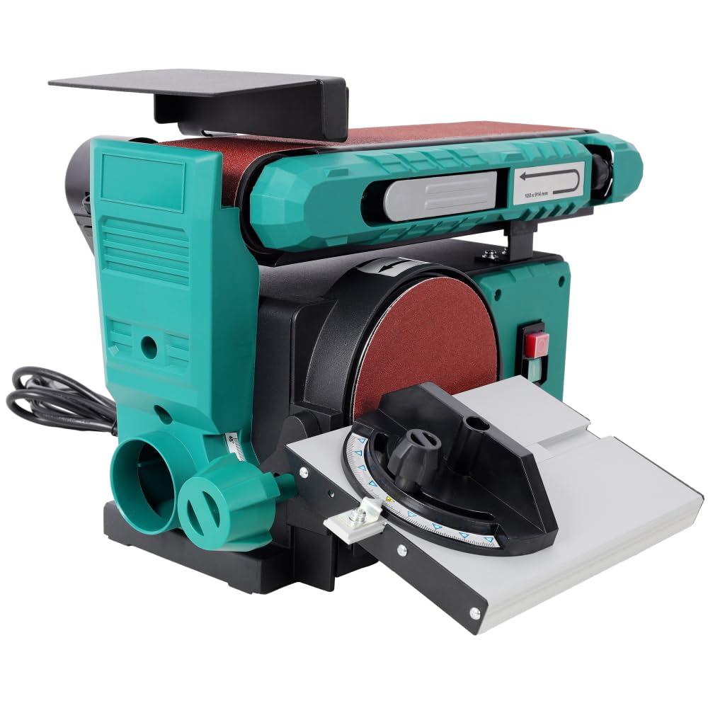 Benchtop Belt and Disc Sander, 120V/60Hz, 4x36 in. Belt & 6 in. Disc, Green G593279