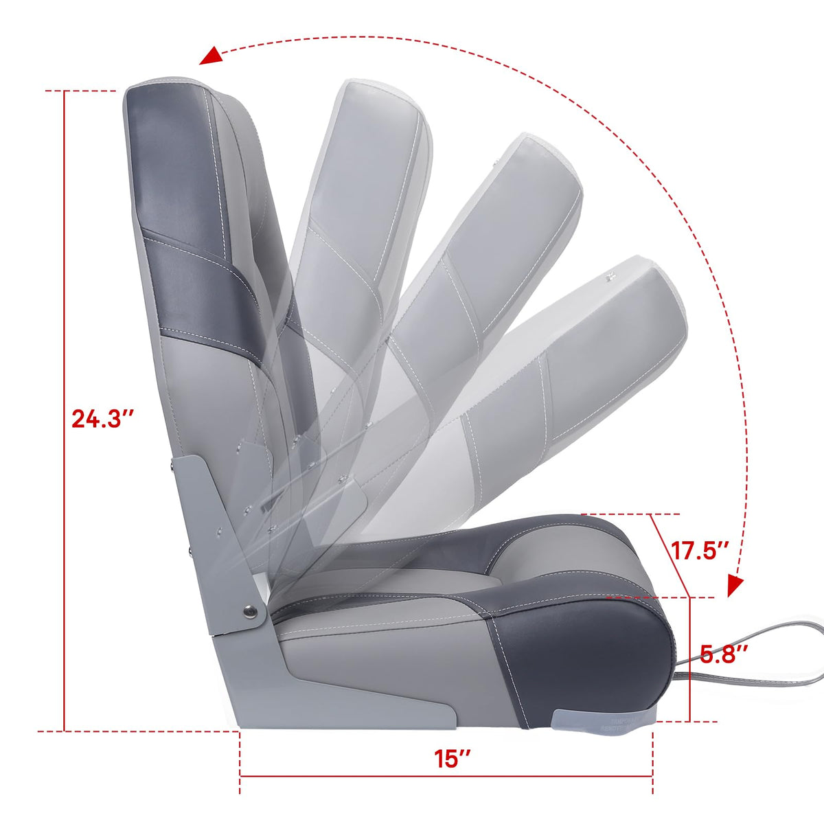 2 Pack High Back Folding Boat Seats R12013