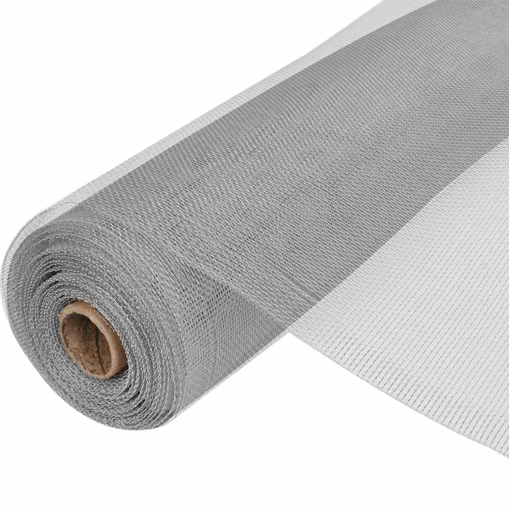 Aluminum Mesh Screen 39.4x196.9 Inch Silver S3138