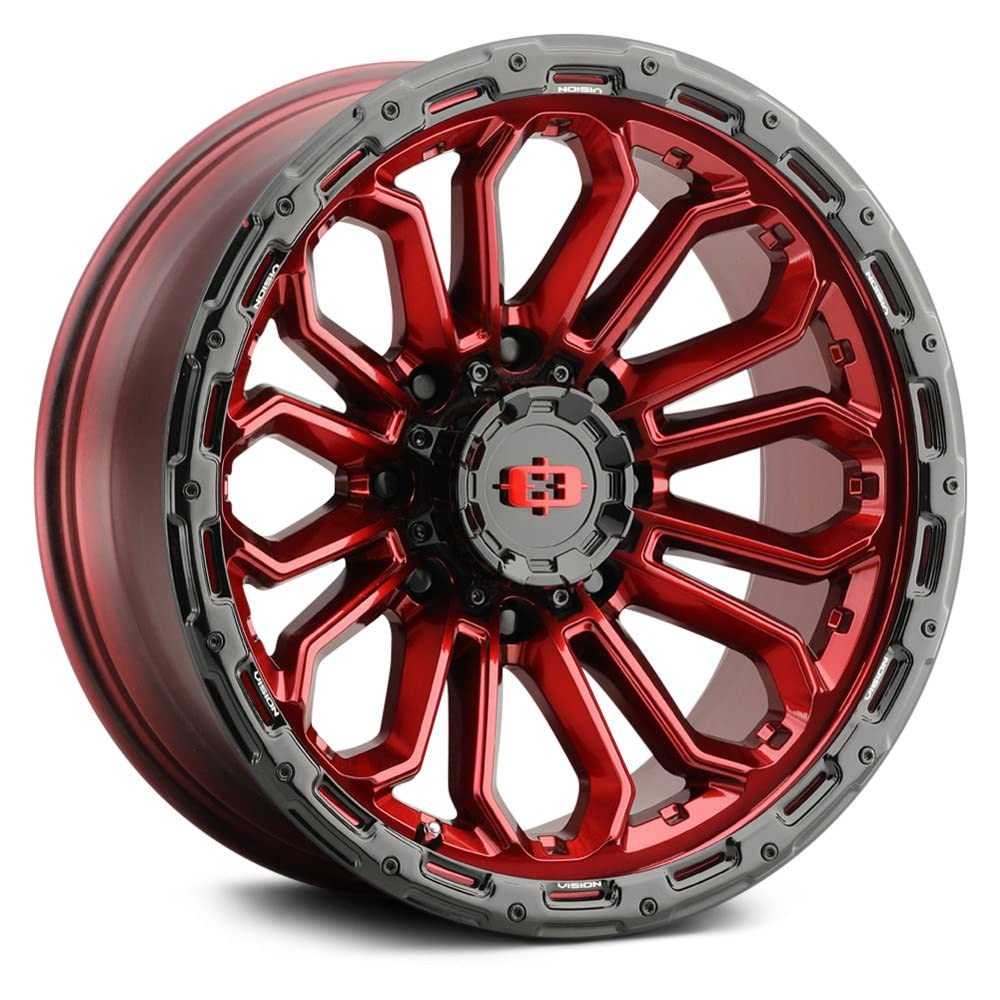 20x9 8x170 +12mm Red Wheel Rim 20" U742