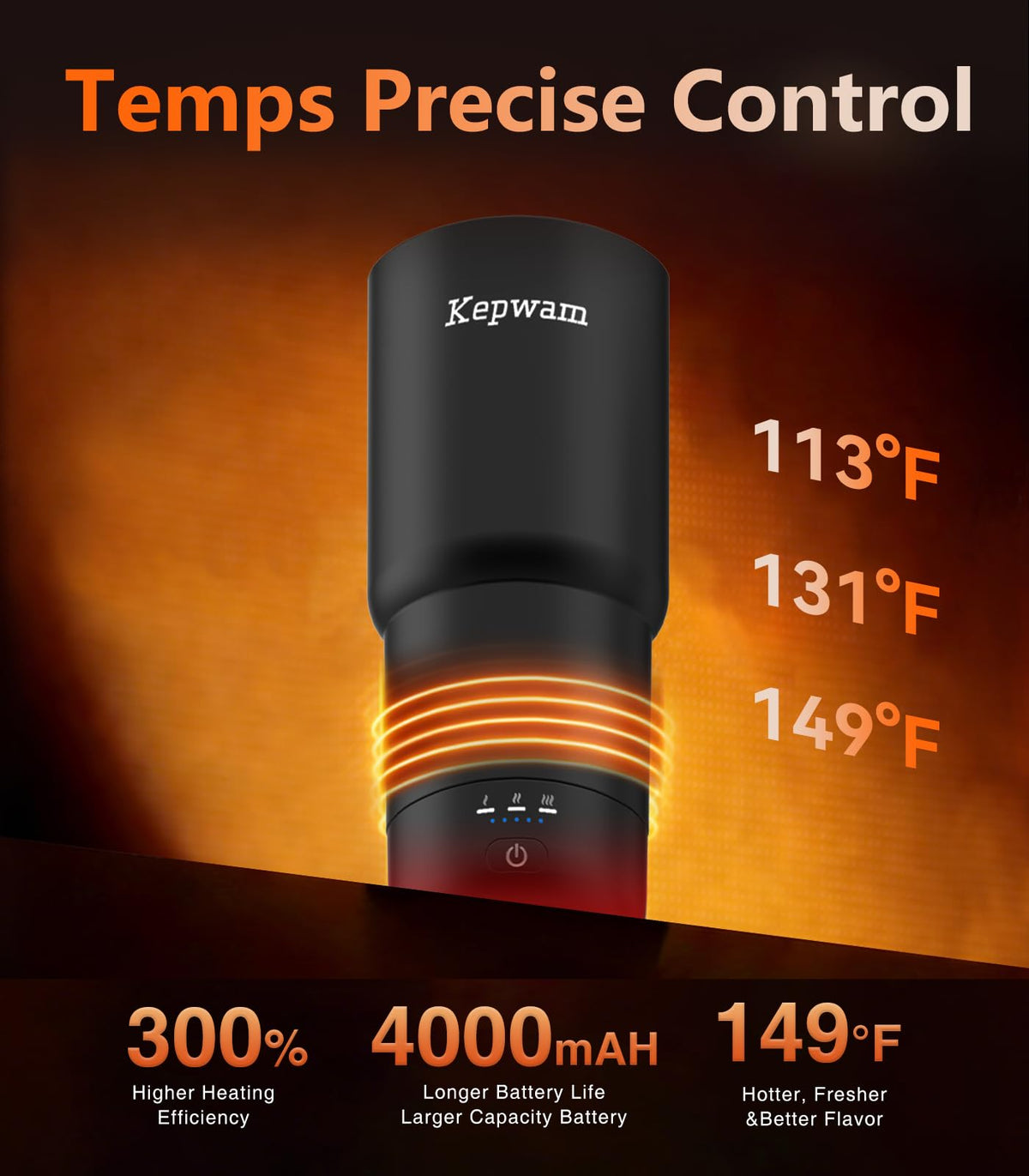 20oz Leak-Proof Self-Heating Travel Mug V3607