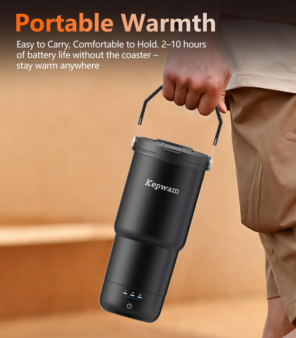 20oz Leak-Proof Self-Heating Travel Mug V3607