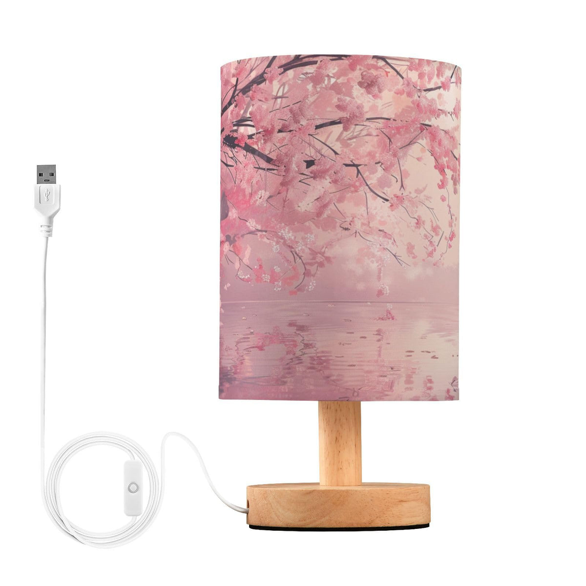 Pink Floral Bedside Table Lamp I39356