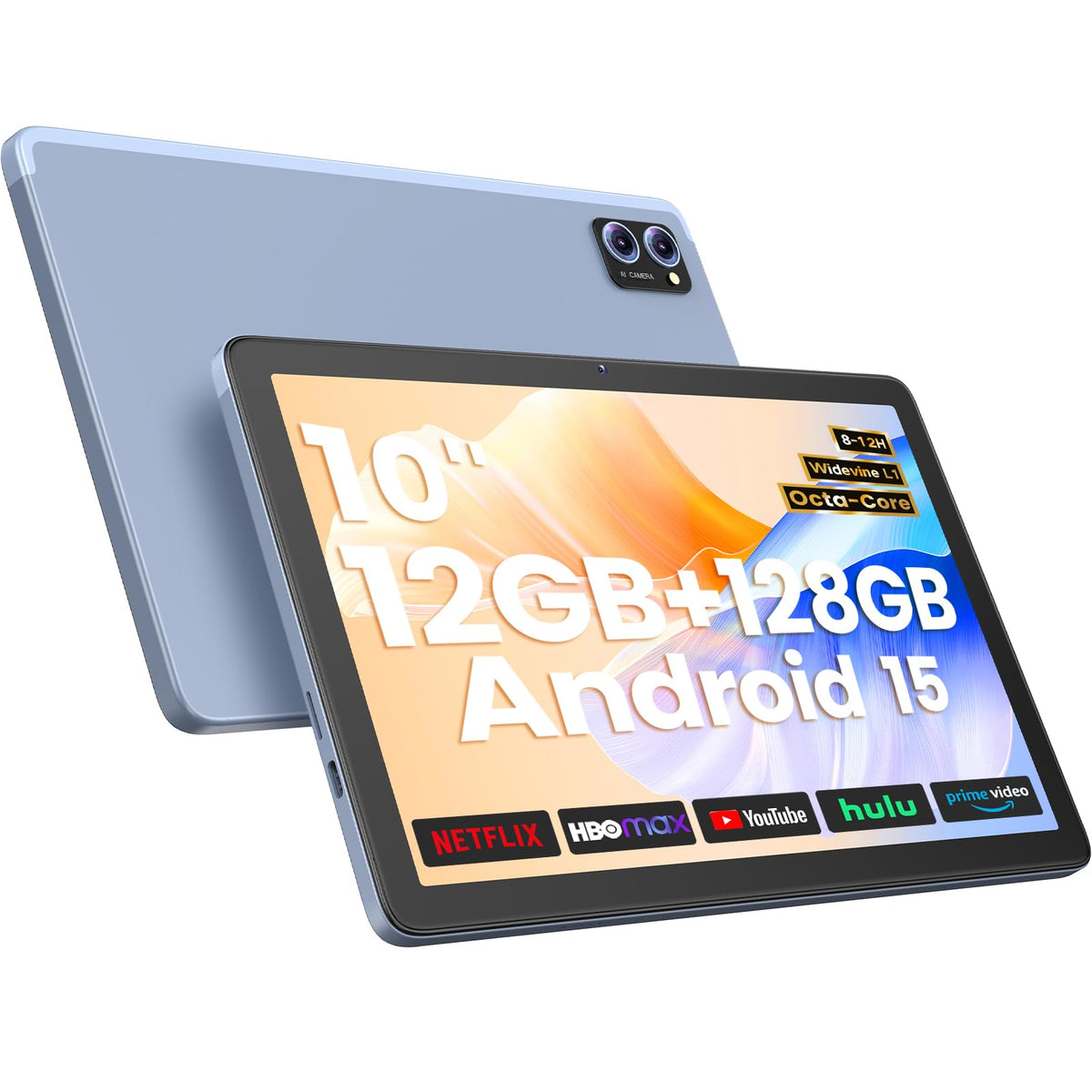 Android 15 Tablet 10 Inch, 12GB+128GB, Octa-Core, 2TB Expandable K843184