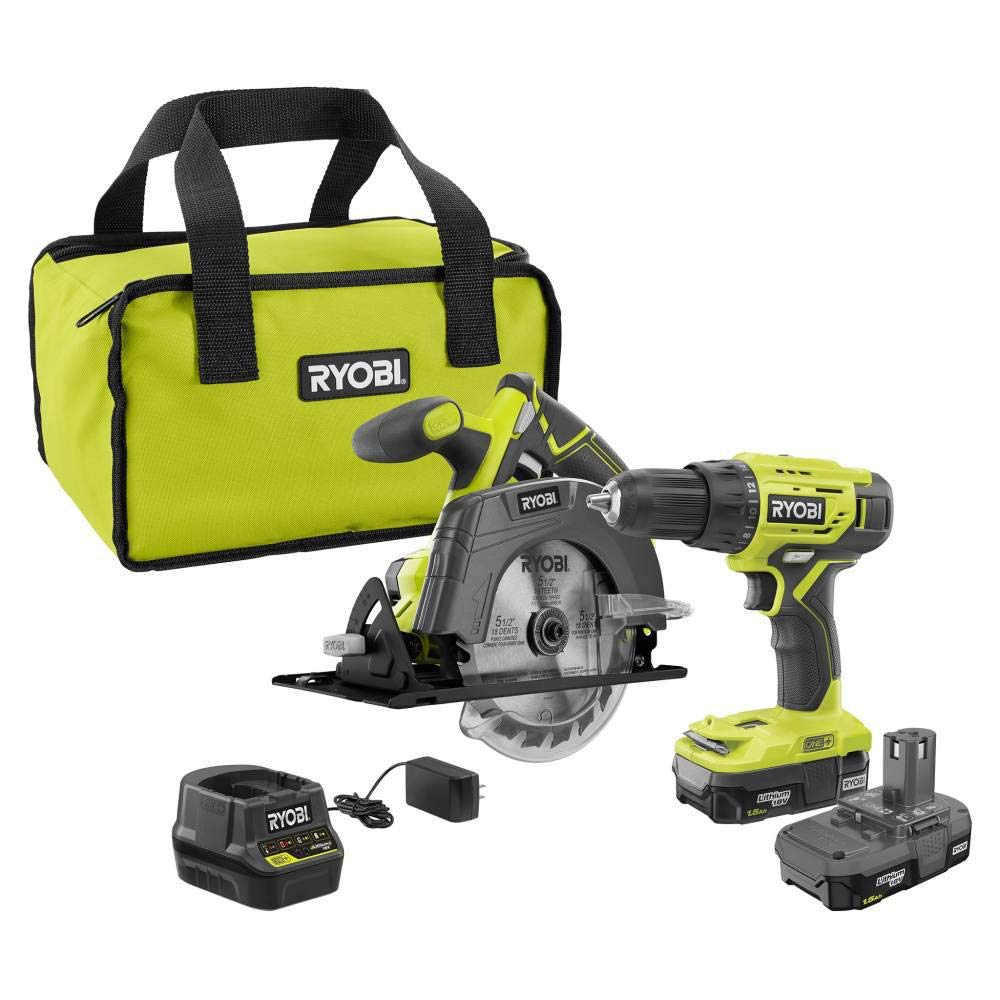 18V Drill and Circular Saw Starter Kit with Two 1.5Ah Batteries and Charger L558