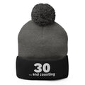 30th Birthday Pom Pom Beanie Winter Hat R76996