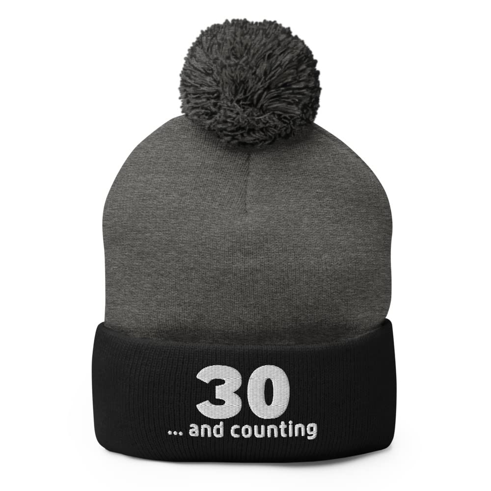 30th Birthday Pom Pom Beanie Winter Hat R76996