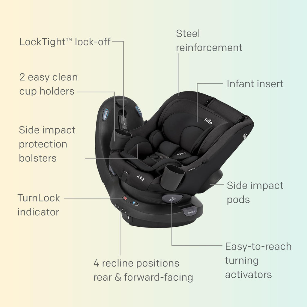 2-in-1 Rotating Convertible Car Seat O683