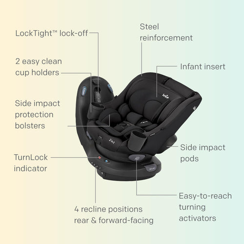 2-in-1 Rotating Convertible Car Seat O683