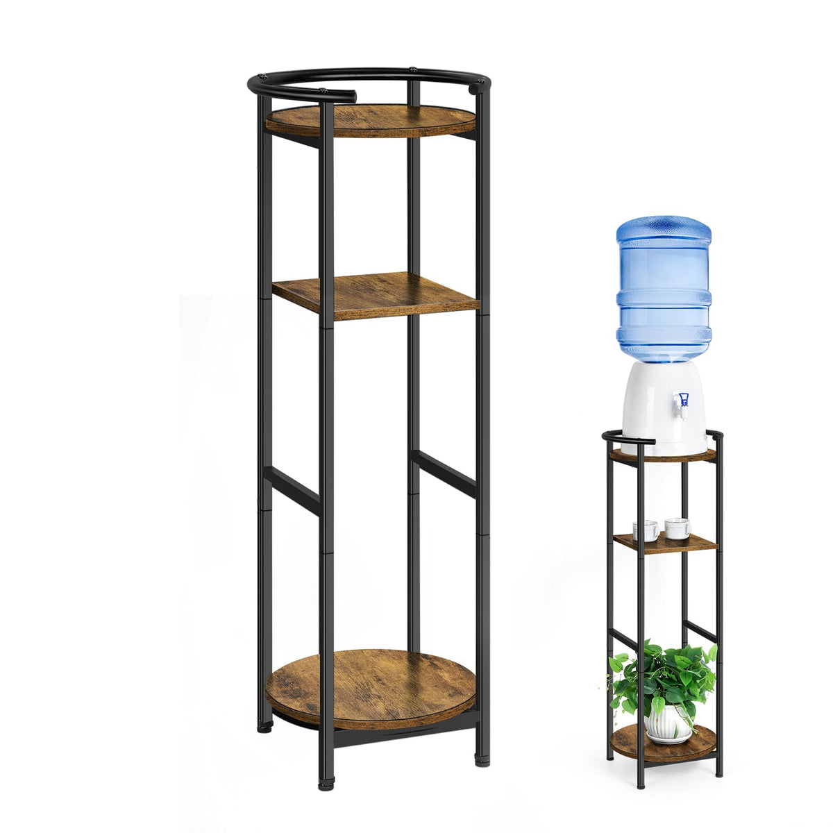 Wood 5 Gallon Water Dispenser Stand with Storage Shelf V55629