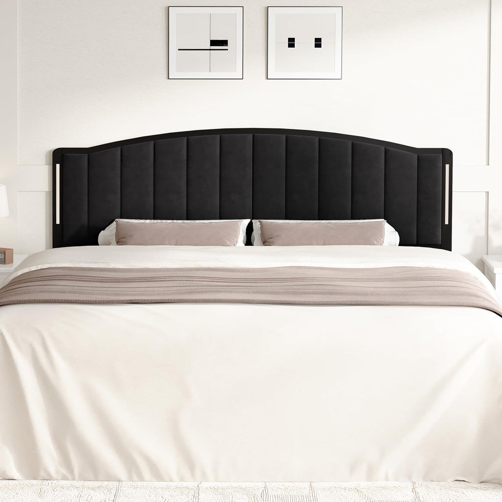 Upholstered Tufting Headboard Queen Size with Lights U5267
