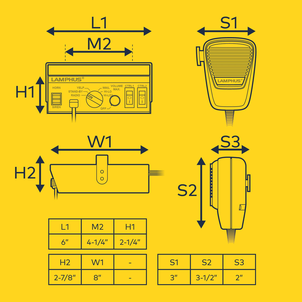 100W Police Siren Emergency PA System Kit E94749
