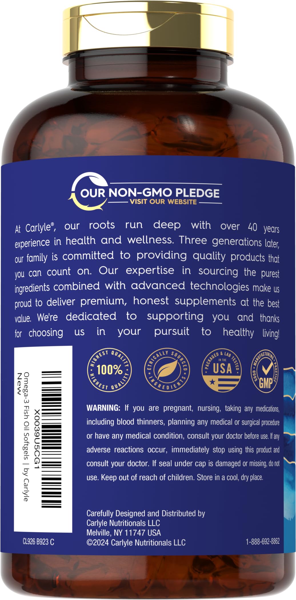 Fish Oil 3600 mg 300 Softgels Omega-3 C417990