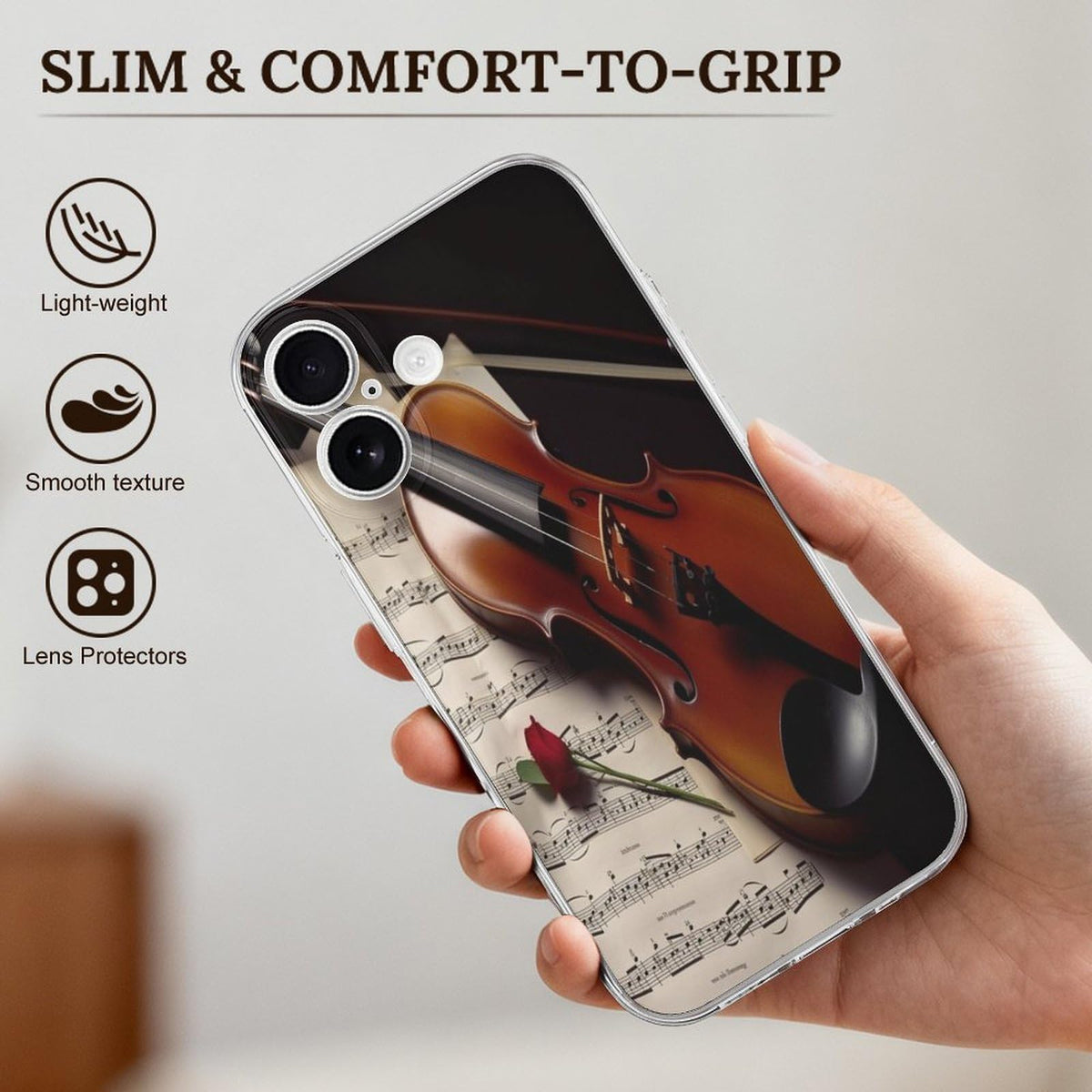 iPhone 17 Slim Shockproof Transparent Case J73640