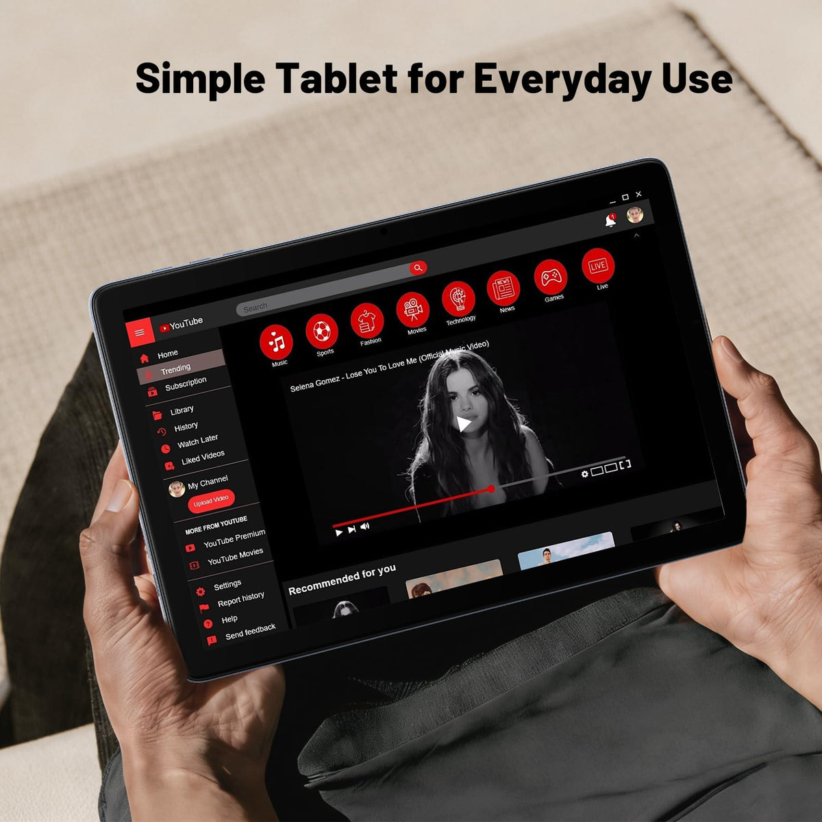 Android 15 Tablet 10 Inch, 12GB+128GB, Octa-Core, 2TB Expandable K843184