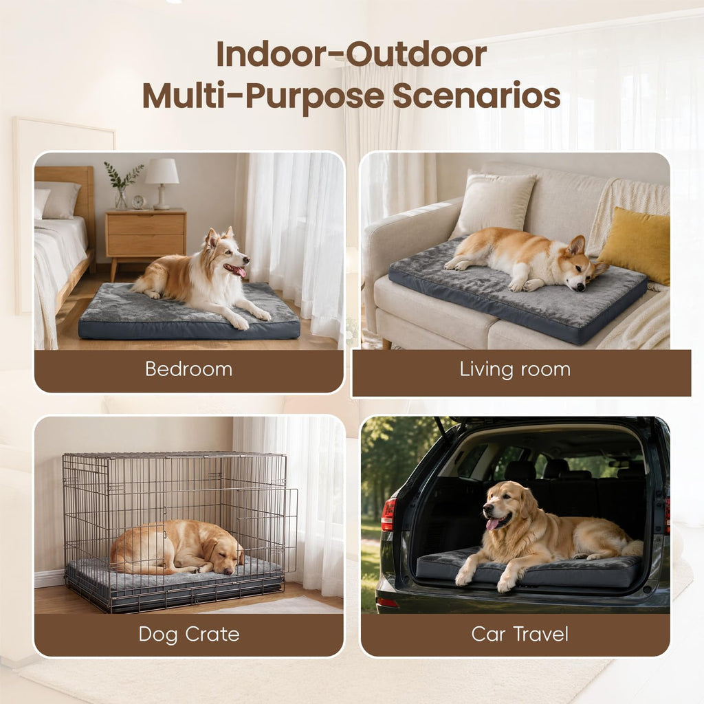Large Plush Dog Bed with Washable Cover W3544