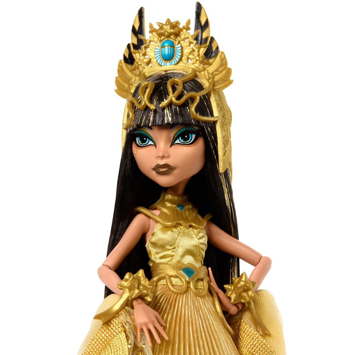 Collectible Doll in Golden Gown with Fringe Shawl U2116