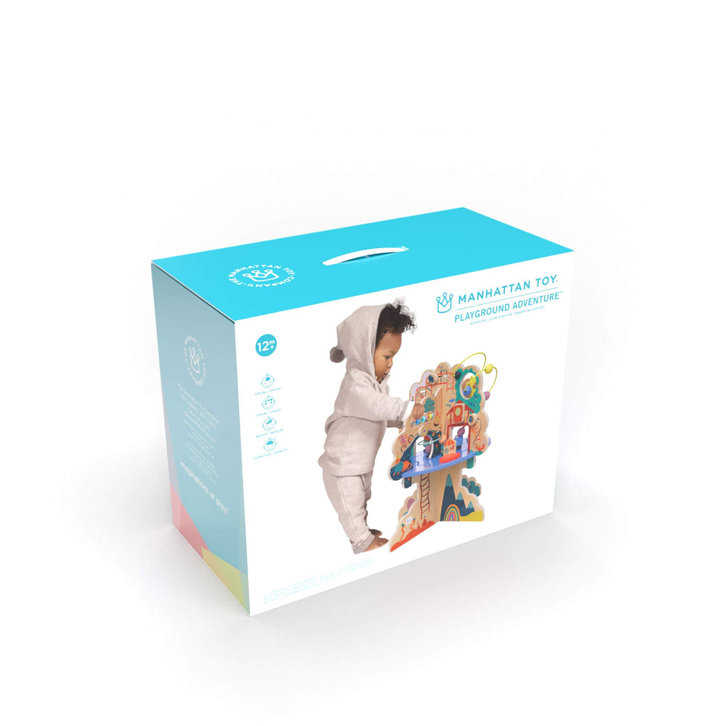 Wooden Toddler Activity Center with Bead Runs N1004