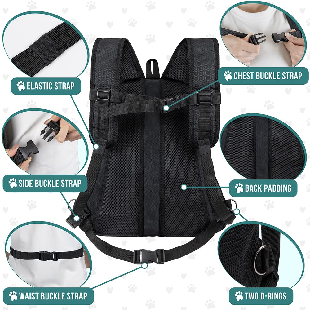 Adjustable Dog & Cat Carrier Backpack, Black H569