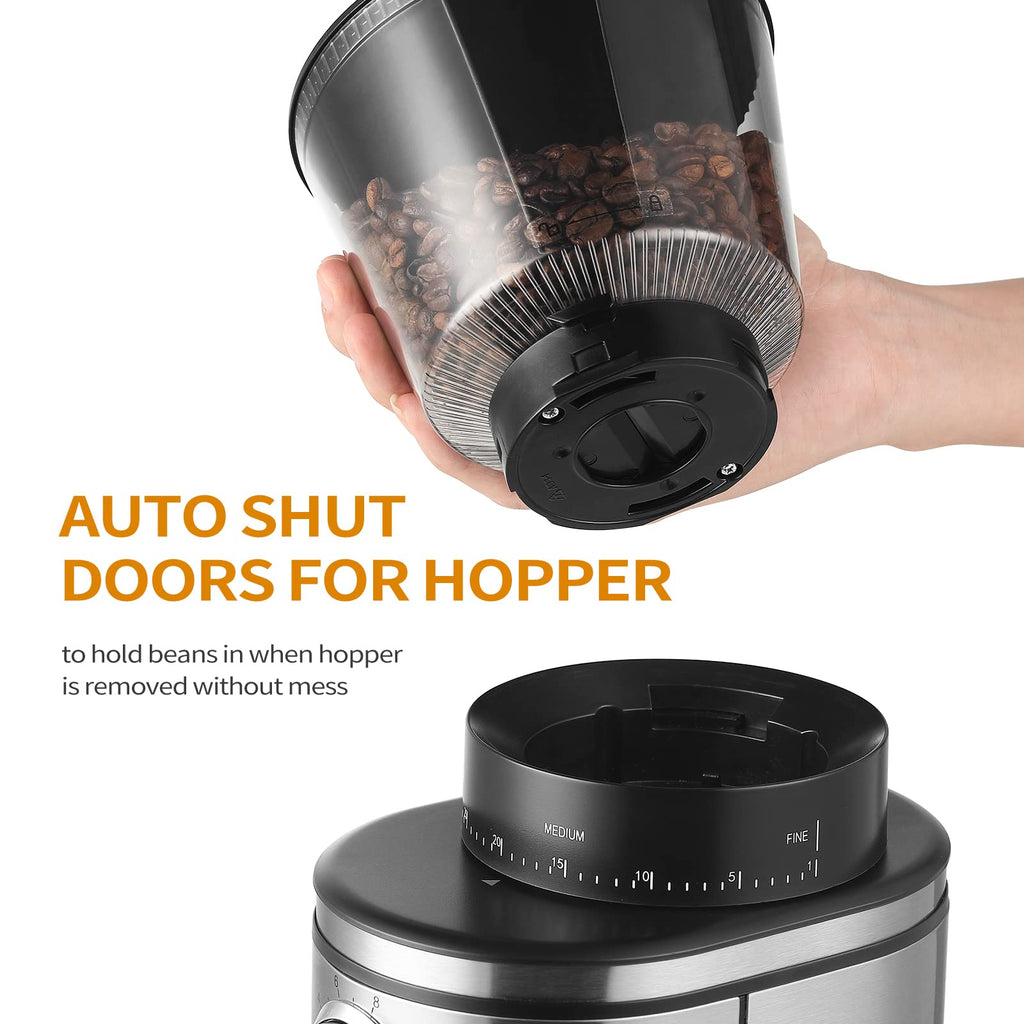 Electric Conical Burr Coffee Grinder with 30 Adjustable Grind Settings D797