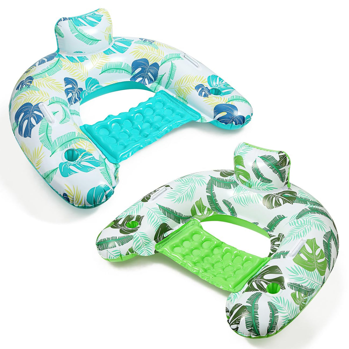 2 Pack Inflatable Pool Float Chair with Cup Holder Z11063