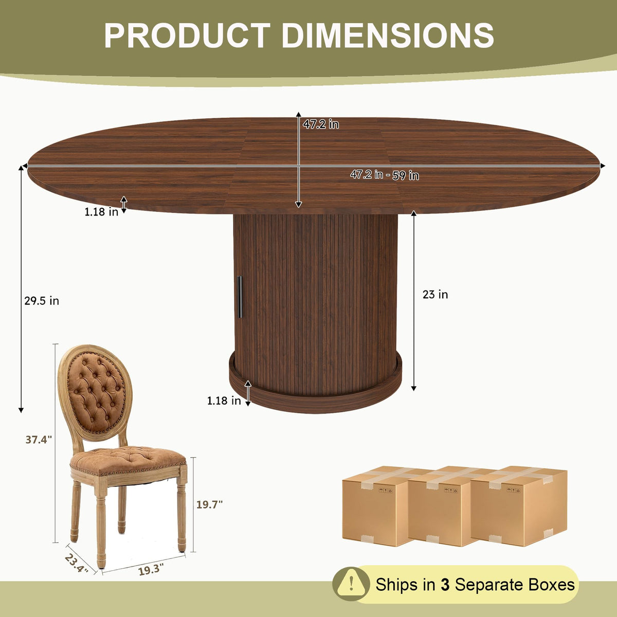 5-Piece Extendable Dining Set Walnut Table 4 PU Leather Chairs X959812