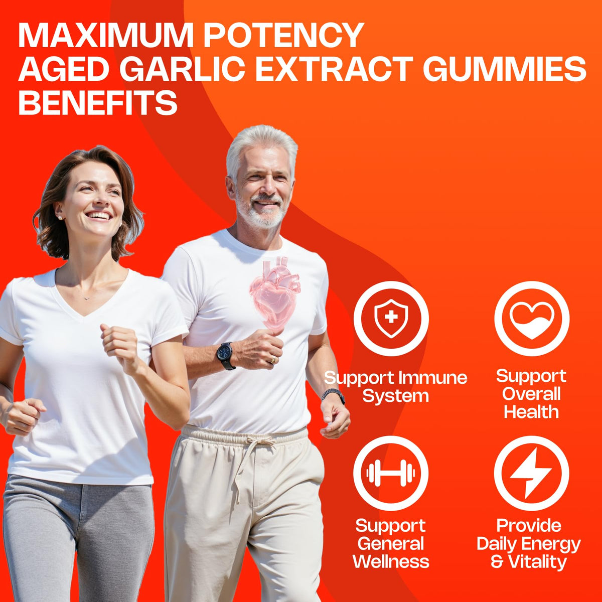 Odorless Aged Garlic Extract Gummies 500mg 60 Ct V2192