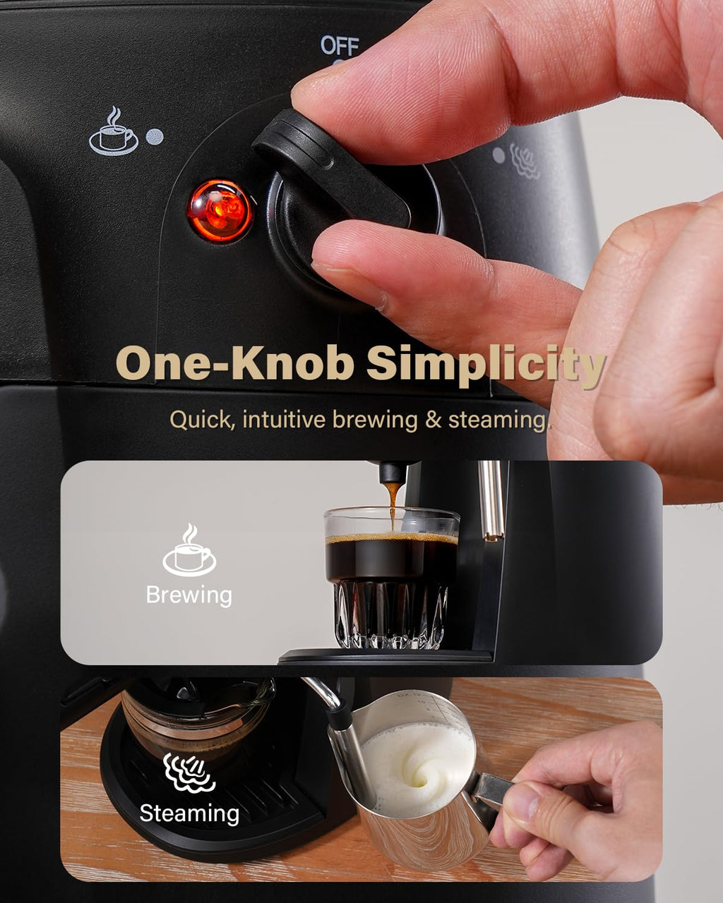3.5 Bar Espresso Machine with Milk Frother N99530