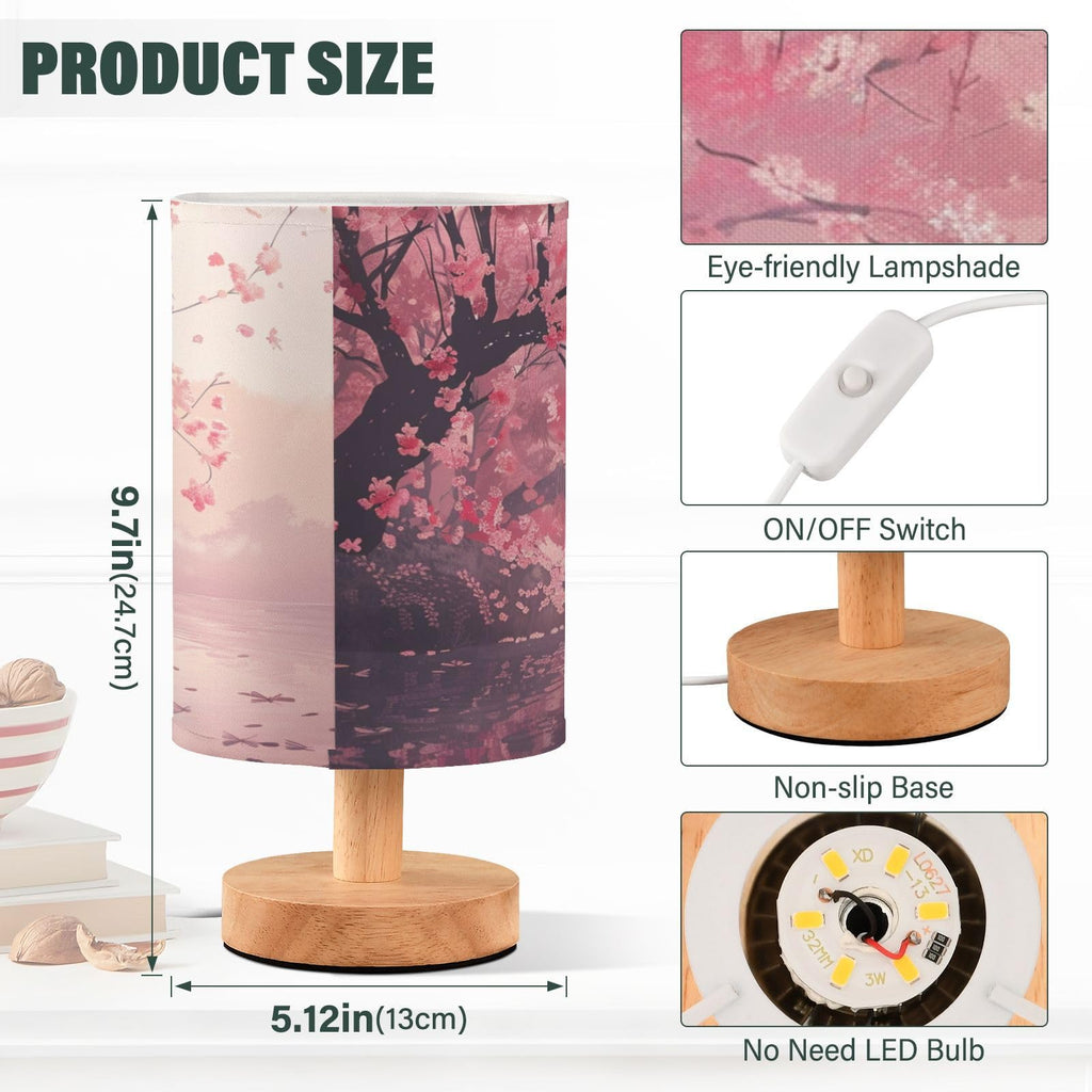 Pink Floral Bedside Table Lamp I39356