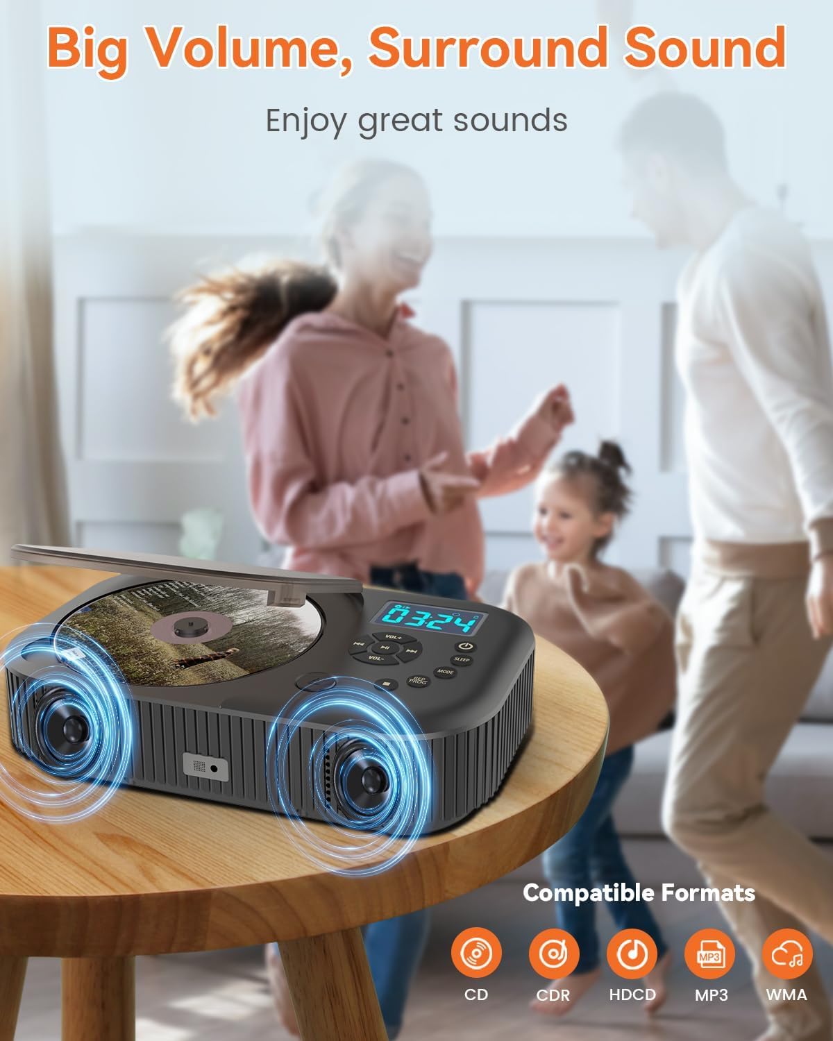 Portable Dual Stereo CD Player Black A26598