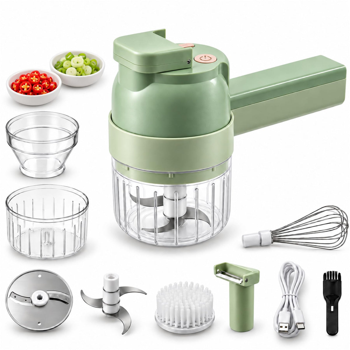 4-in-1 Handheld Electric Vegetable Cutter W55275