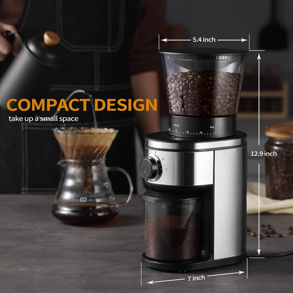 Electric Conical Burr Coffee Grinder with 30 Adjustable Grind Settings D797