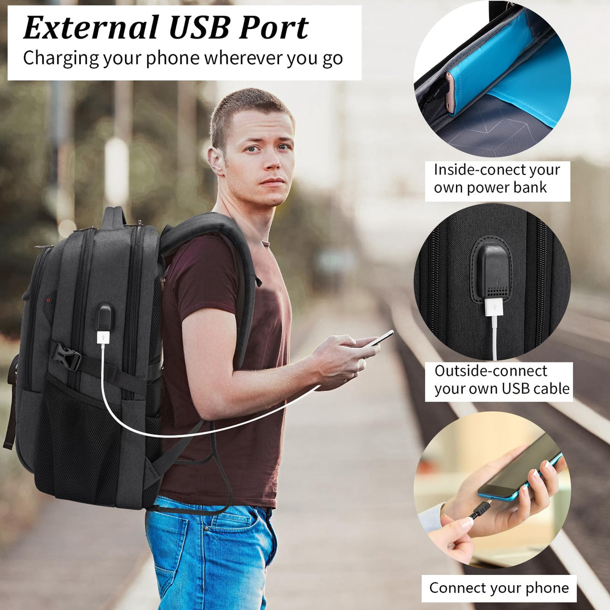 17 inch Travel Laptop Backpack C46679