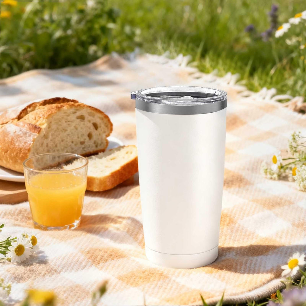 20 Pack Stainless Steel Insulated Tumbler 20oz White M166