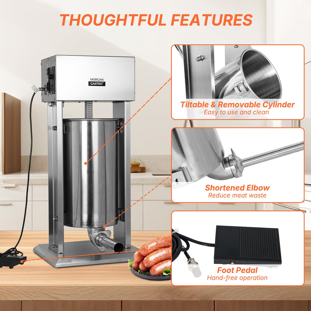15L Stainless Steel Electric Sausage Stuffer U624939