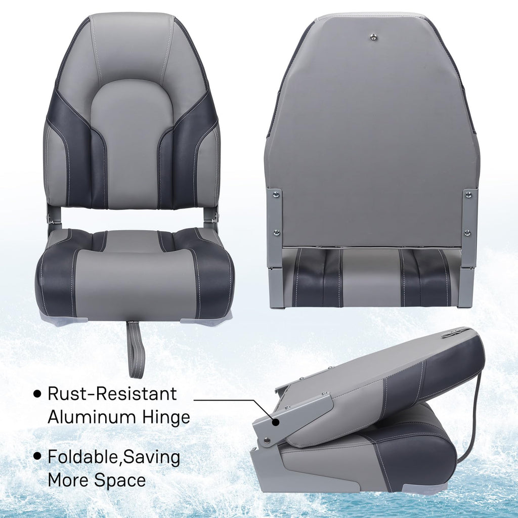 2 Pack High Back Folding Boat Seats R12013