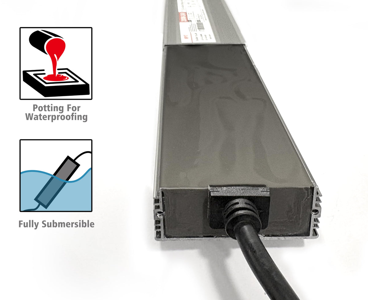 200W AC100-277V to DC24V Waterproof IP67 LED Driver Power Supply S207